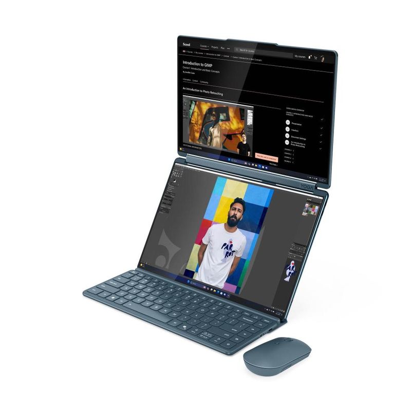 LENOVO - Portátil Lenovo Yoga Book 9i G10 Core Ultra 7 32GB 1TB + AI - Turquesa