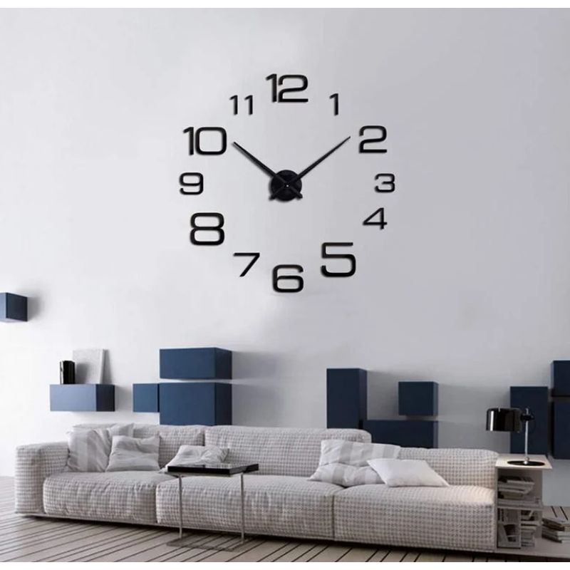 GENERAL - Reloj pared diseño pegatina sticker 3D
