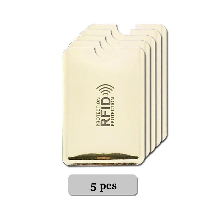 GENERICO - Protección De Seguridad Rfid Tarjetas Bancarias 5 Unids color amarillo