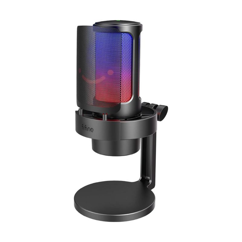 FIFINE - Fifine A8 Micrófono Gamer Rgb Usb Color Negro