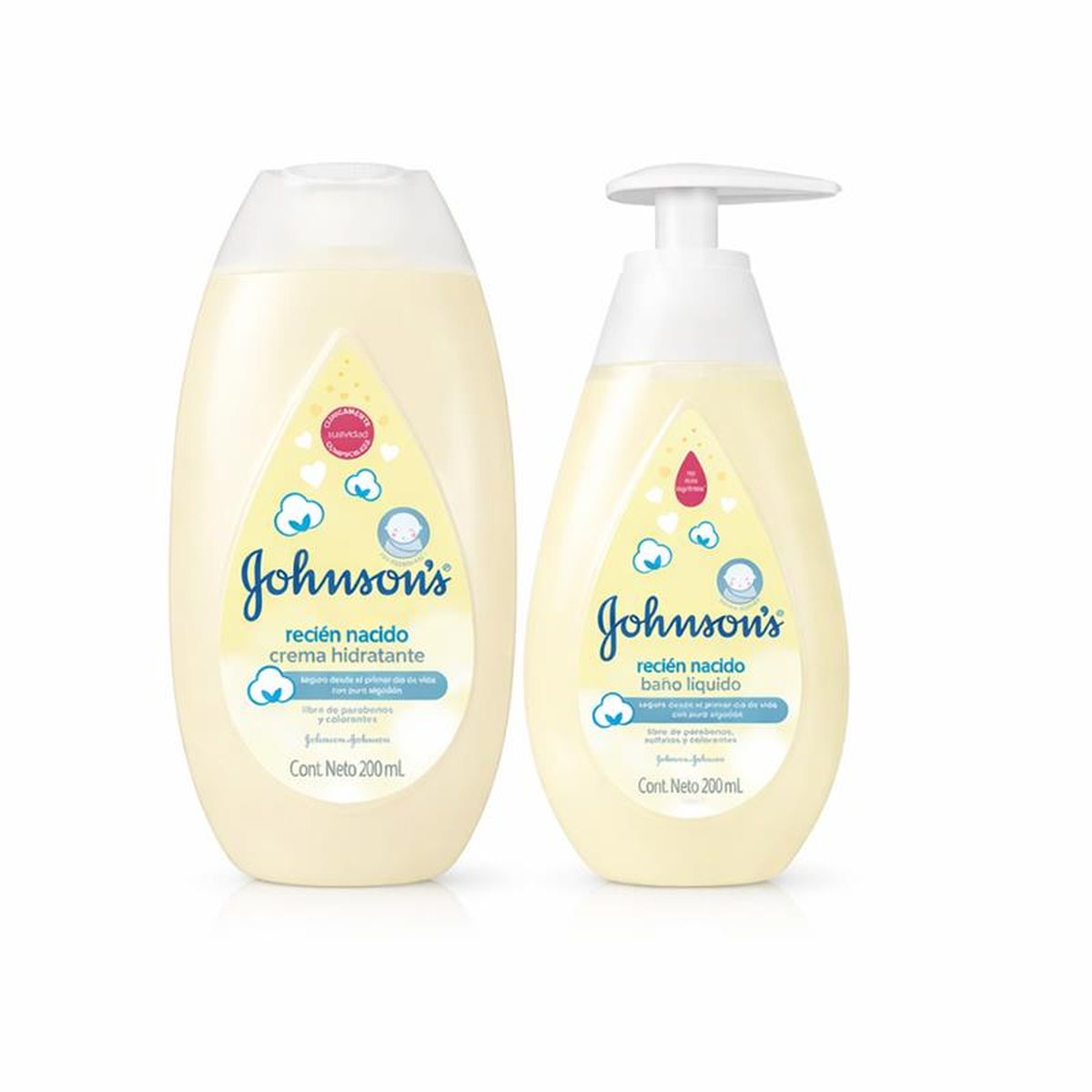 JOHNSON'S BABY - Kit Recién Nacido Baño Líquido + Hidratante Johnsons® Baby