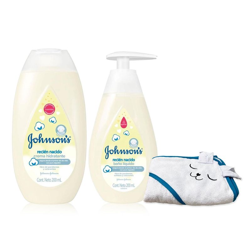JOHNSON'S BABY - Kit Recién Nacido Baño Líquido + Hidratante Johnsons® Baby