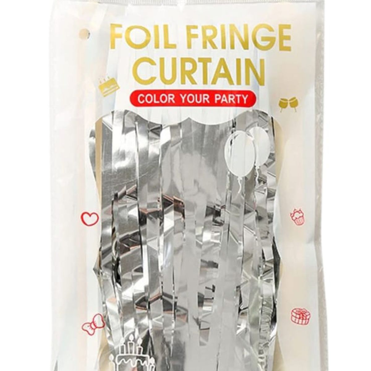 INFANTILES CAJUROMIX - Cortina Plateada de Flecos para Fondos Elegantes y Modernos