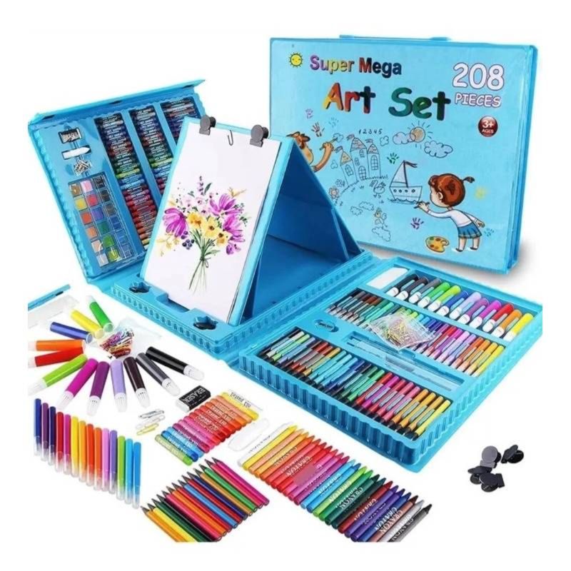 GENERICO - Set De Arte Niños Maleta 208 Piezas Dibujo Creativo Infantil