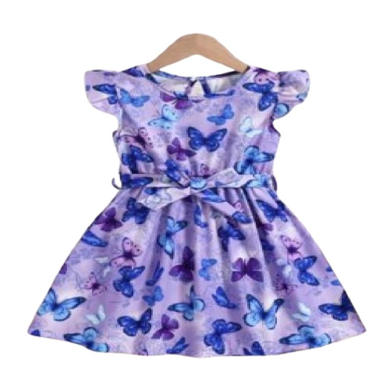 100 - Vestido De Mariposas Color Morado
