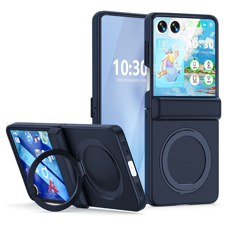 GENERICO - Funda Protectora Bisagra Soporte Compatible Samsung Z Flip 7 Azul