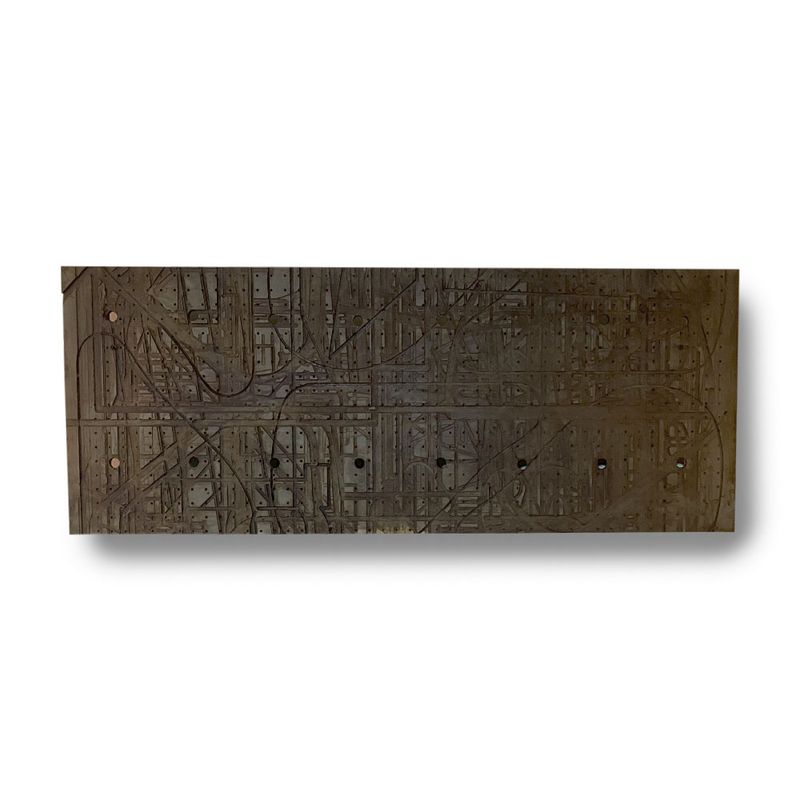 22 GRADOS DECORACION - Cuadro Totem Grabado 124x475cm rustico
