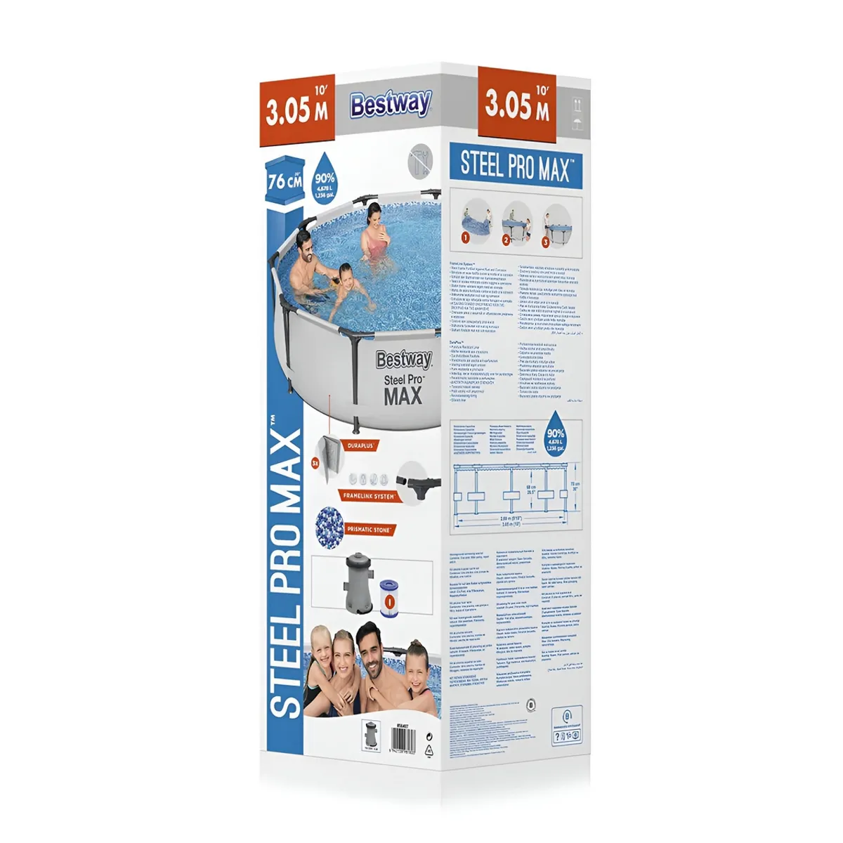 BESTWAY - Piscina Estructural Steel Pro Max Bestway 56407 4.678l