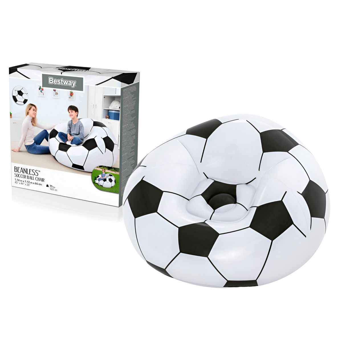 BESTWAY - Puff Balón Gigante Relájate Como Un Campeón Bestway 75010