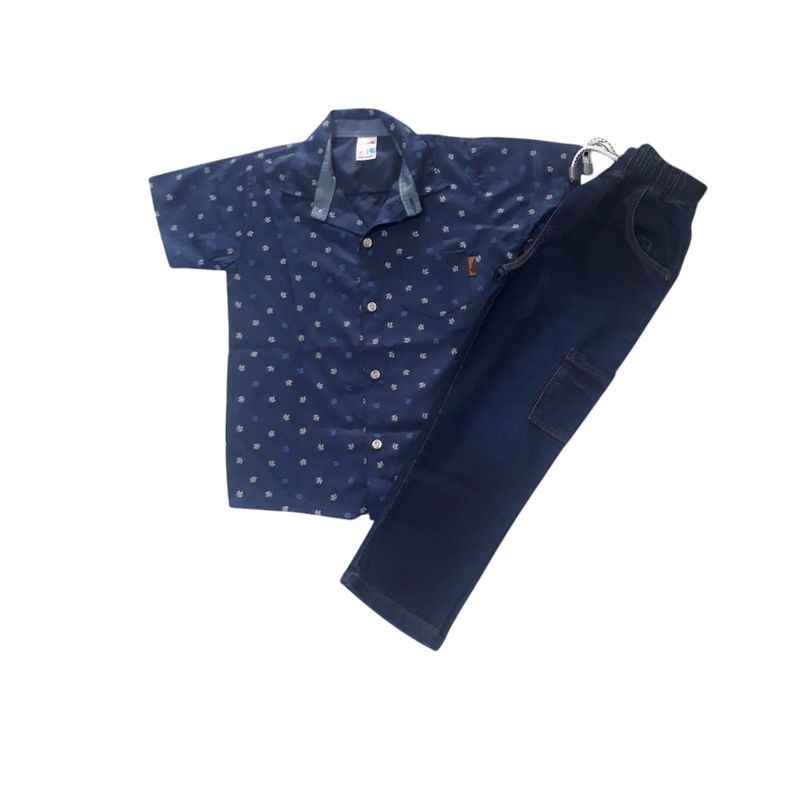 BABY MAS - CONJUNTO ROPA NIÑO CAMISA + JEAN TALLA 8