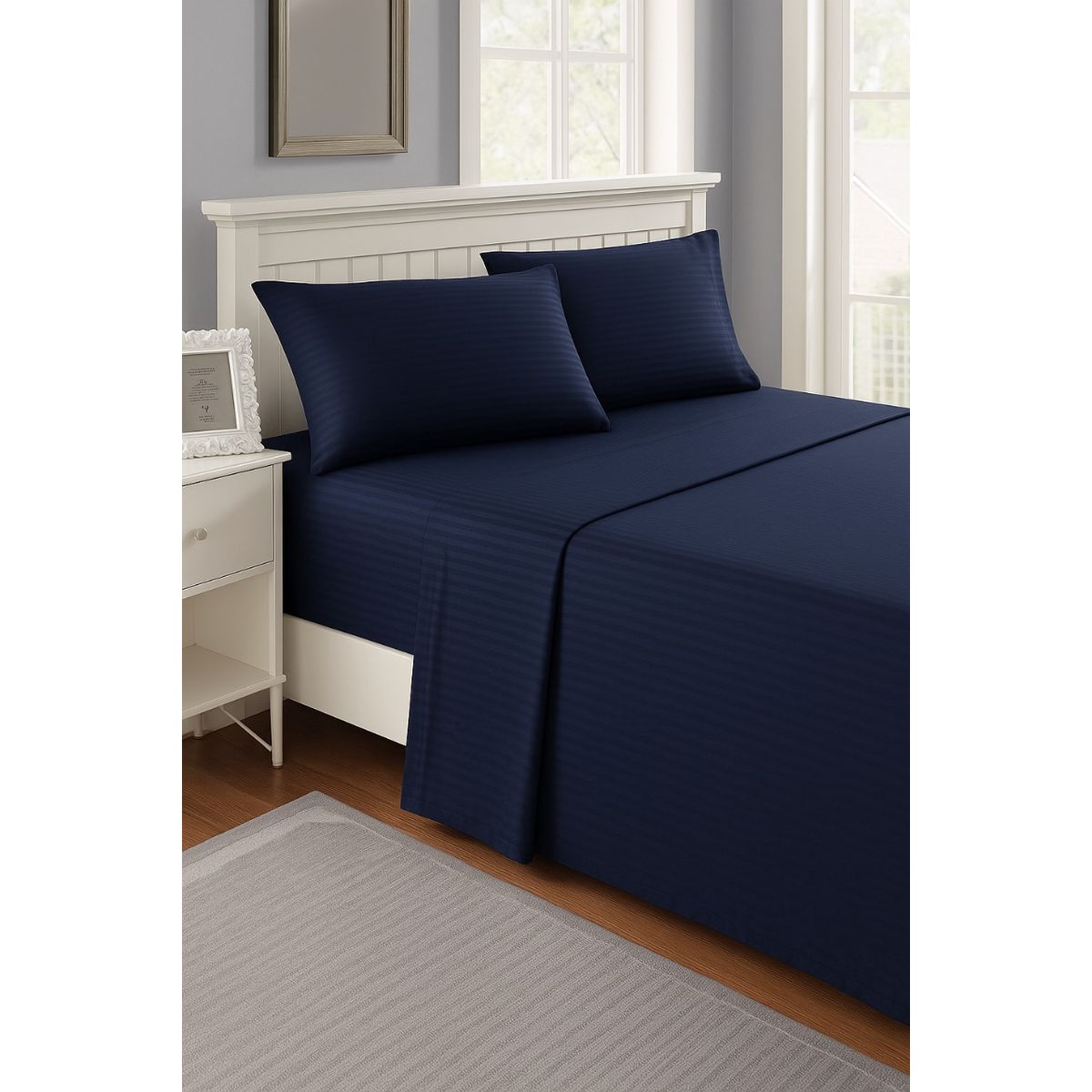 FAMILY HOME - Juego de Sabana Semidoble  Sueños-Suaves  Azul Osc