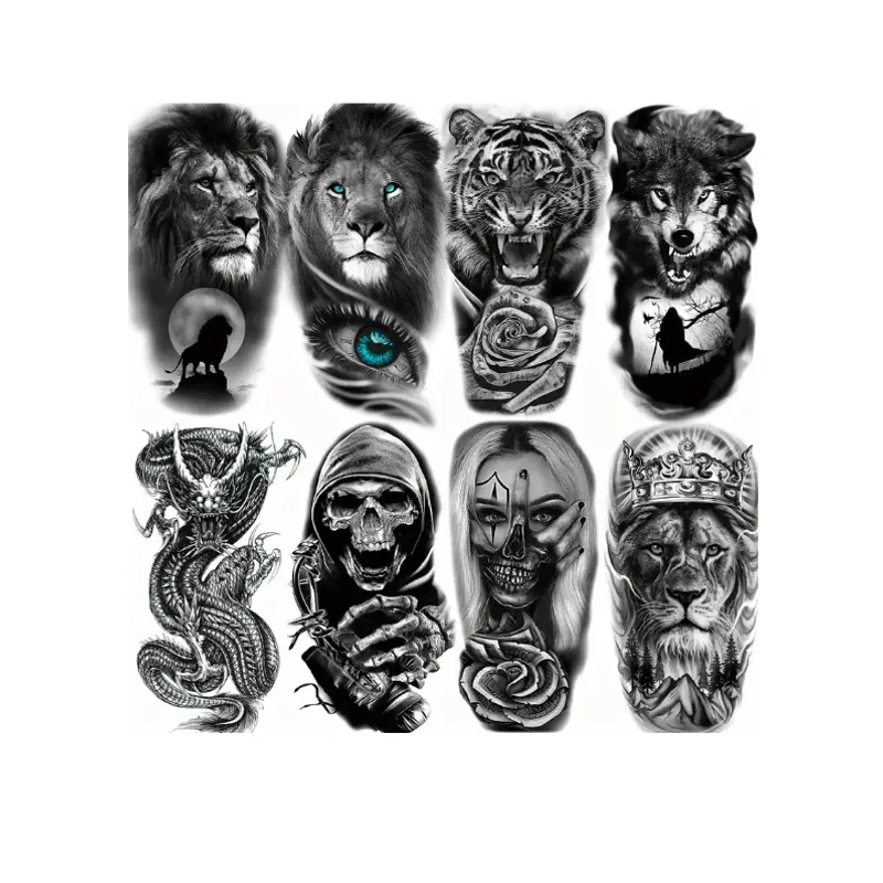 AMERICAN GENERICS - 2 Unidads Tatuaje Temporal 3d Larga Duración Varios Modelos