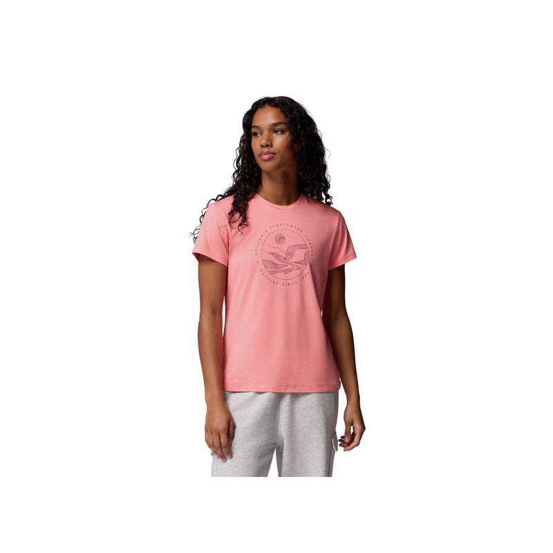 Camiseta Mujer Columbia SLOAN RIDGE GRAPHIC Rosa COLUMBIA COLUMBIA