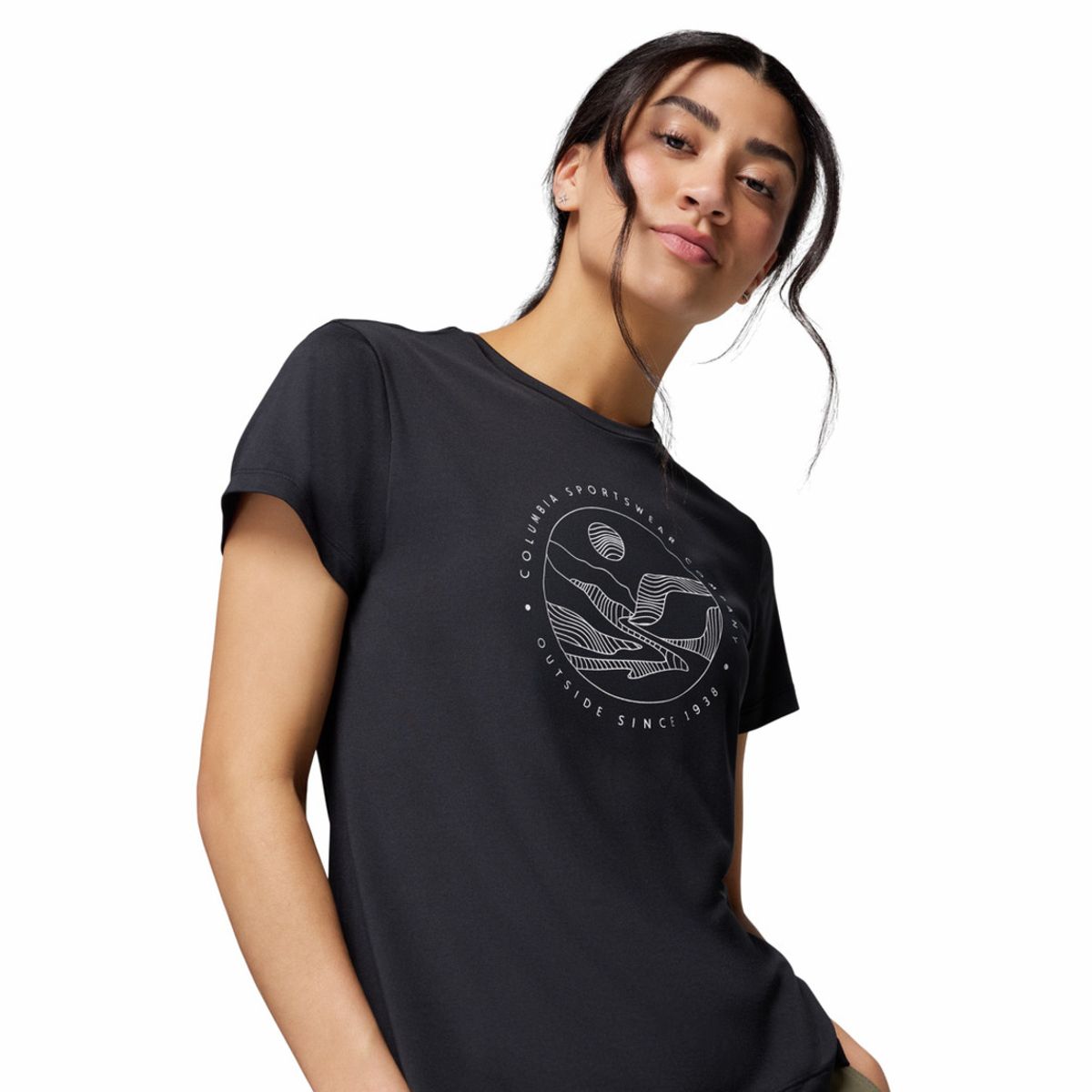 COLUMBIA - Camiseta Mujer Columbia SLOAN RIDGE GRAPHIC Negro COLUMBIA