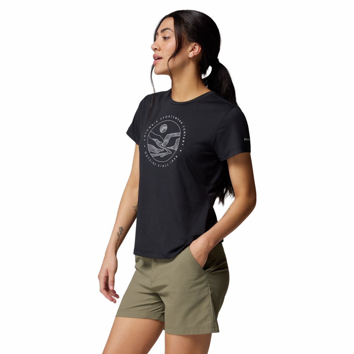 COLUMBIA - Camiseta Mujer Columbia SLOAN RIDGE GRAPHIC Negro COLUMBIA