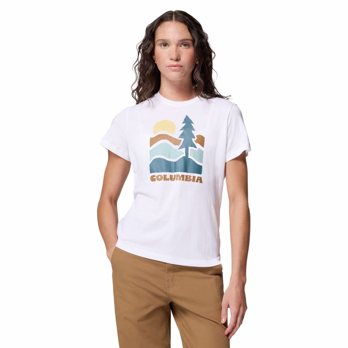 COLUMBIA - Camiseta Mujer Columbia SHELBY CAP Blanco COLUMBIA