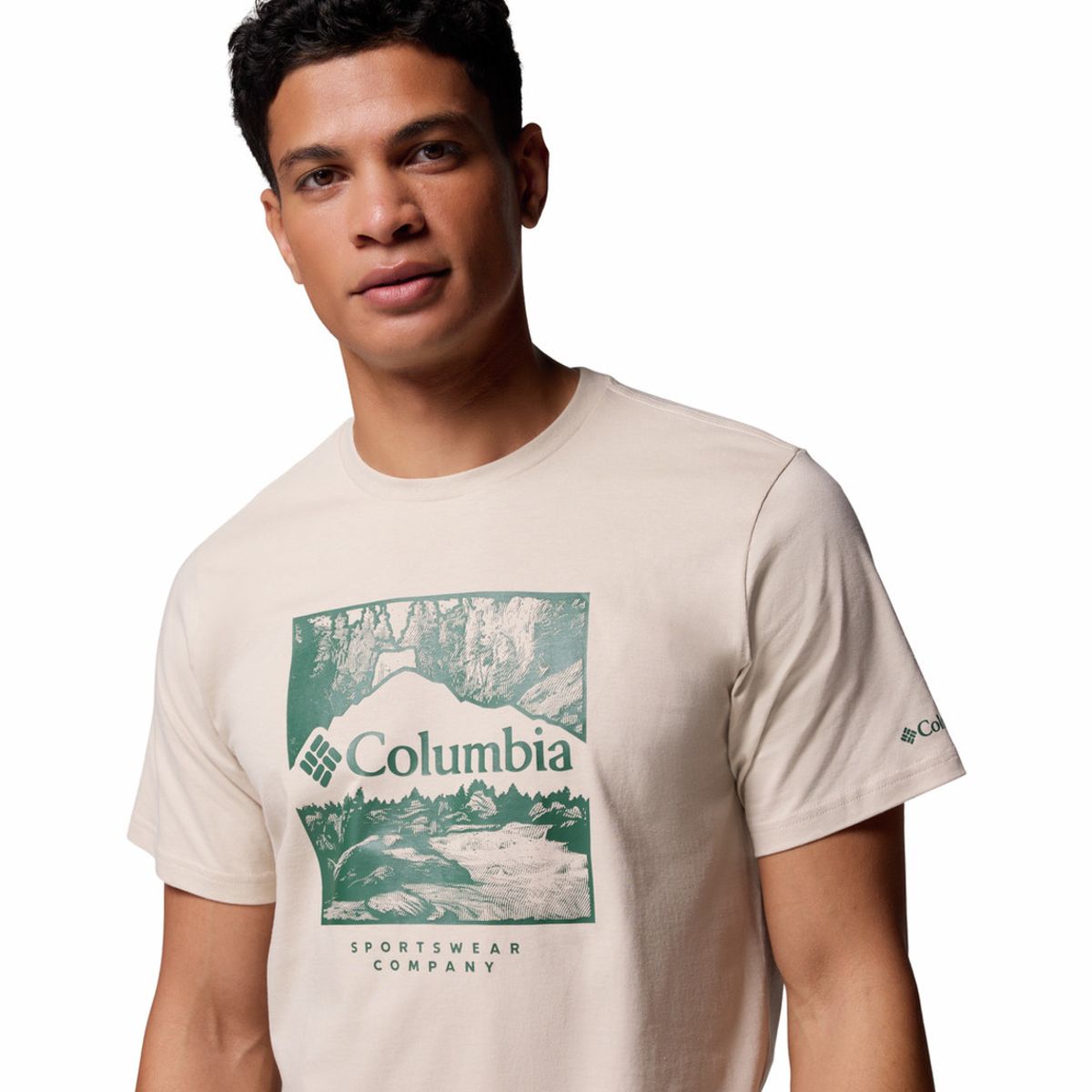 COLUMBIA - Camiseta Hombre Columbia CSC SEASONAL LOGO TE Gris claro COLUMBIA