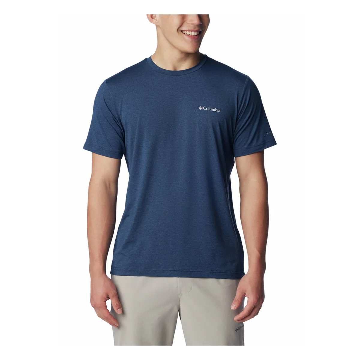 COLUMBIA - Camiseta Hombre Columbia TECH TRAIL CREW NECK Azul COLUMBIA