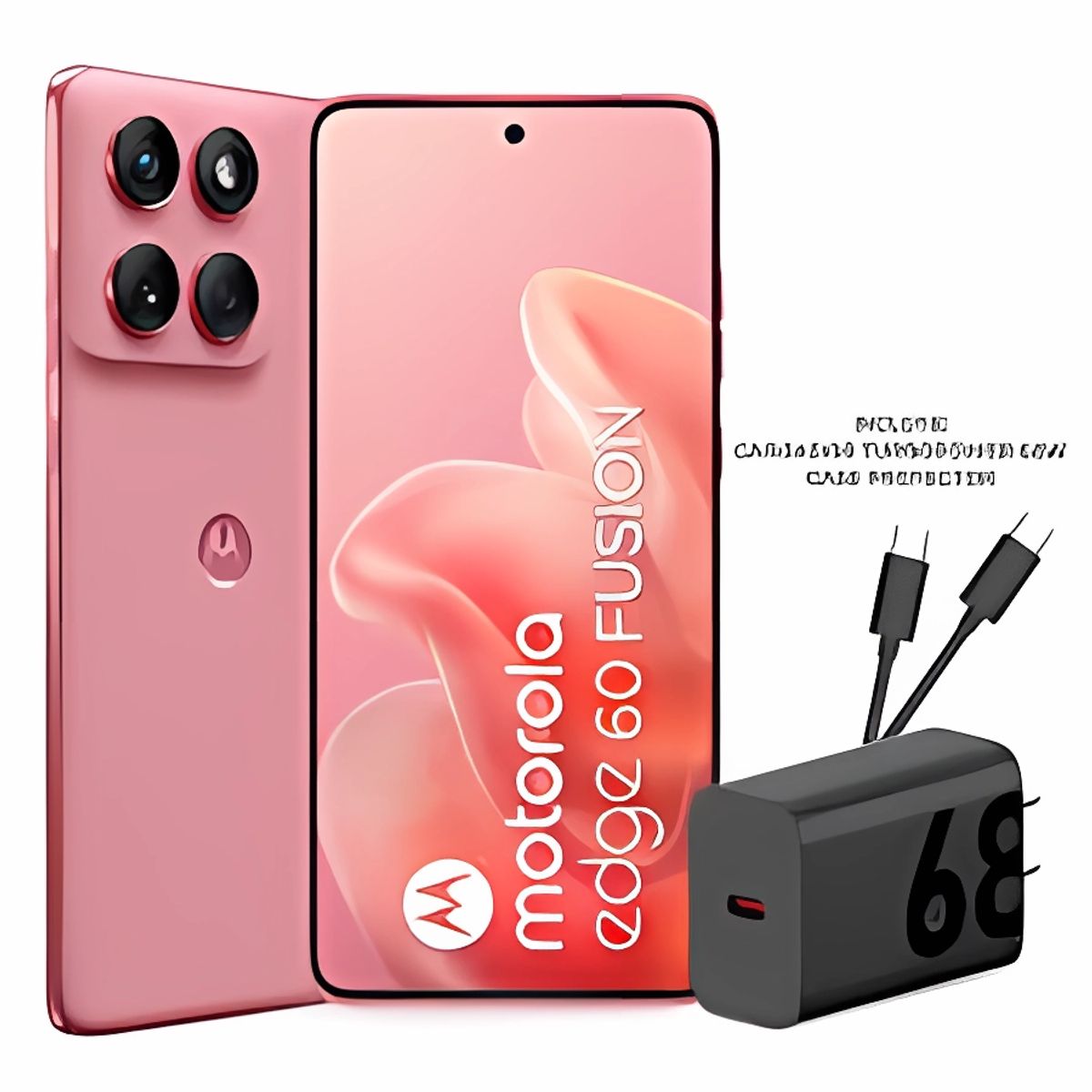 MOTOROLA - motorola edge 60 fusion 5g ( sim fisica + esim) 256gb rosa 8 ram