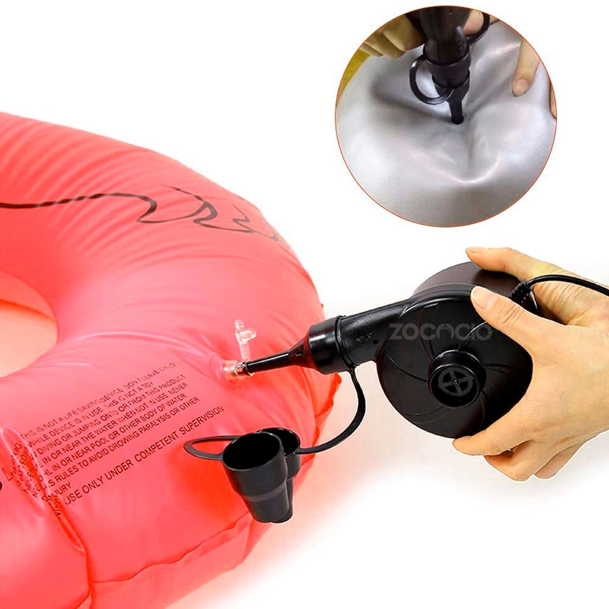 ZOCOCIO - Inflador Eléctrico Bomba De Aire Boquilla 3en1 Para Inflable