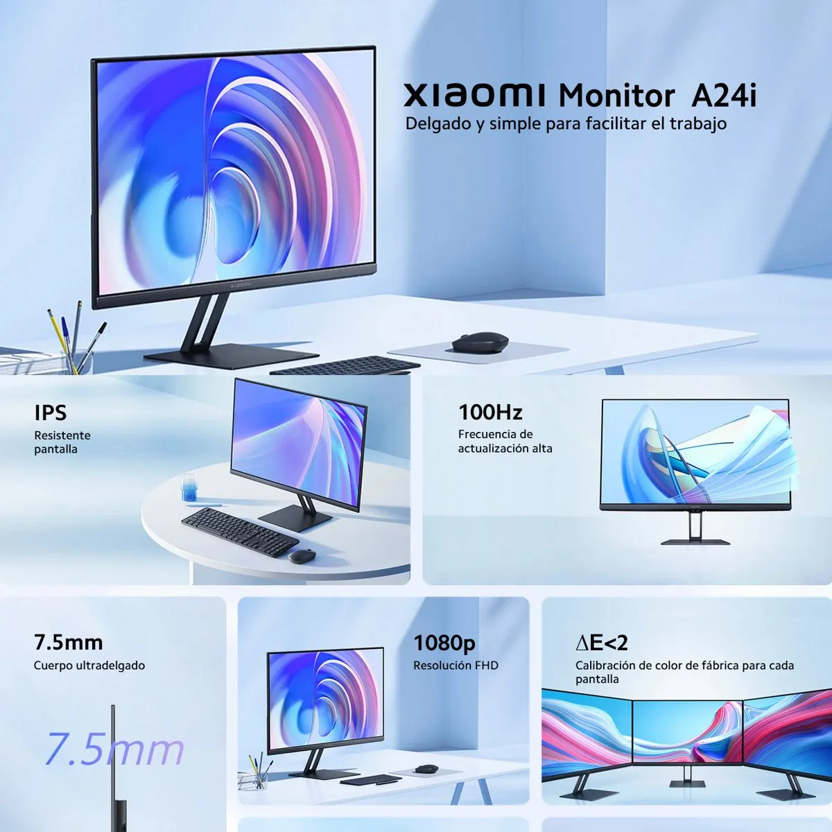 XIAOMI - Monitor Xiaomi A24I Pantalla IPS 75mm FULL HD 1080P 100HZ
