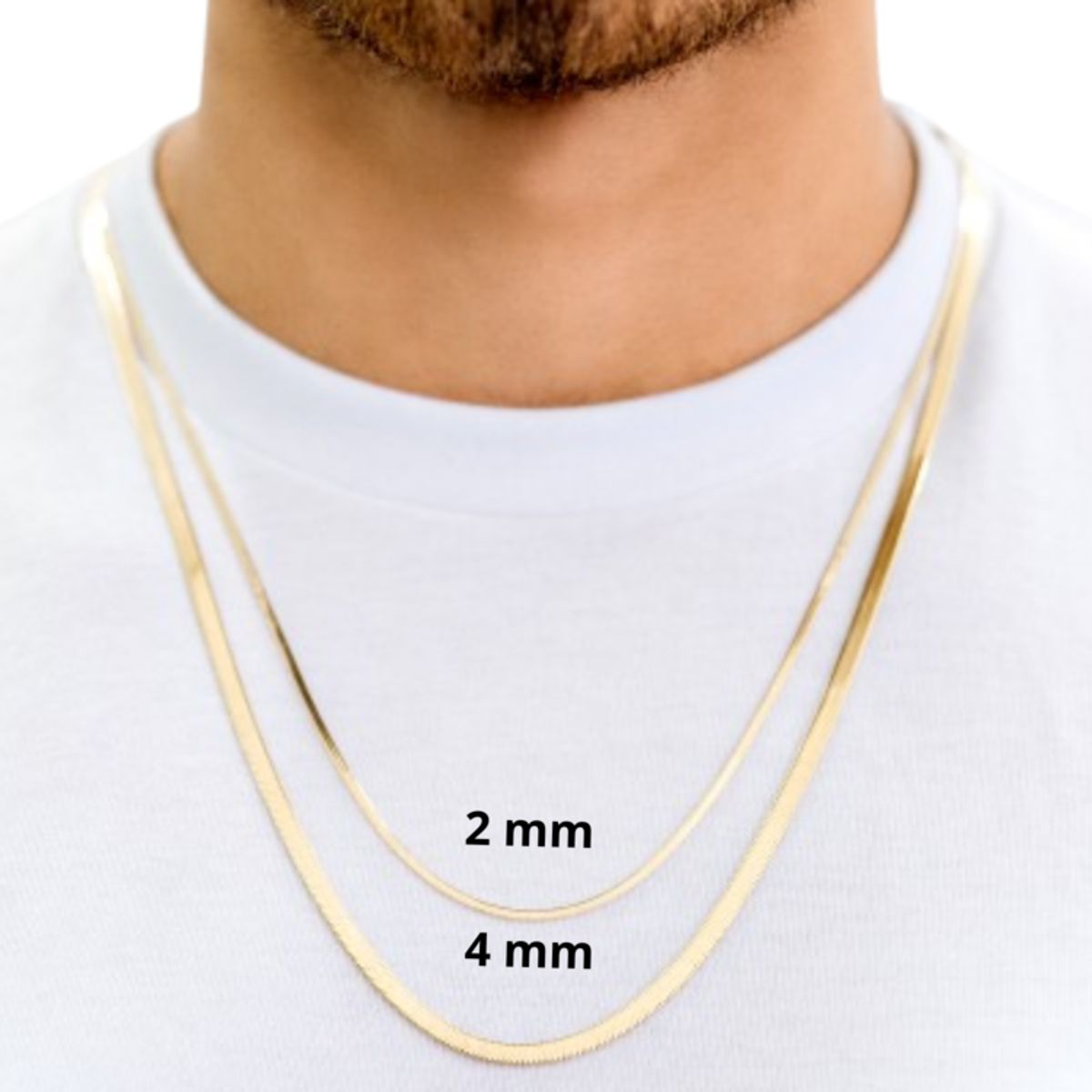 GLEAM GOLD - Cadena Unisex Tejido Egipcio en Oro Laminado 18K  6 mm x 65 cm