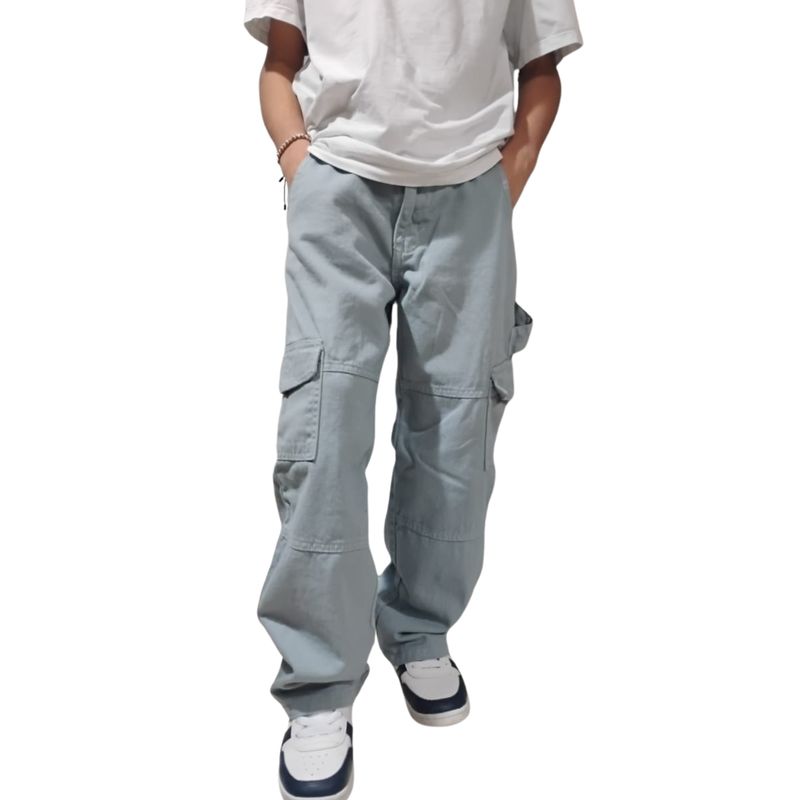 RAMBED - Pantalón Cargo Niño En Drill Con Cintura Ajustable