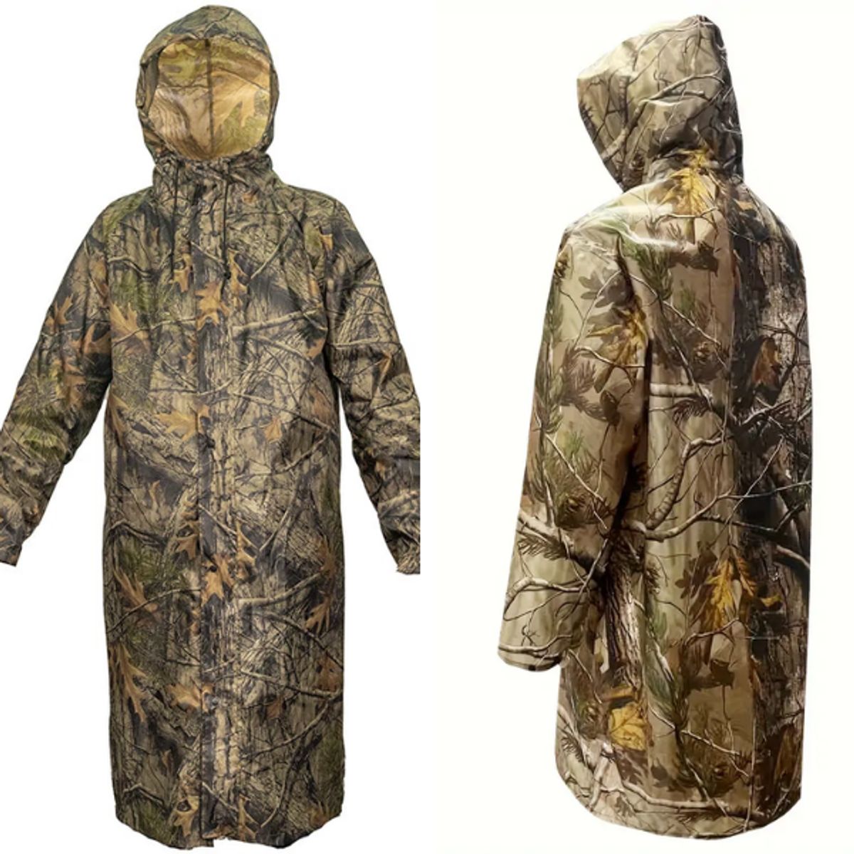 ADQUIERELO YA - Impermeable Largo Chubasquero con Capucha Camuflado