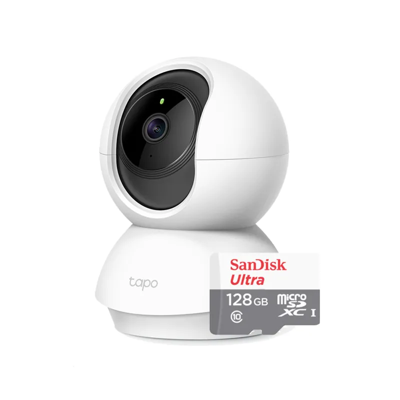 TP LINK - Cámara Wifi Robótica 360° Tp-link Tapo C200C + Micro SD 128GB