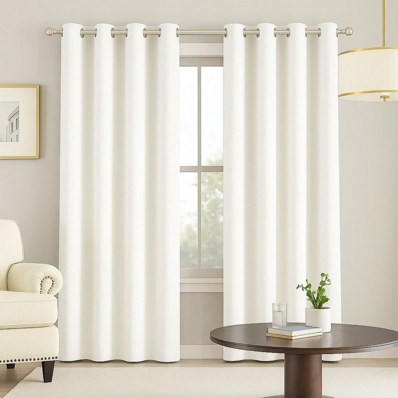 GENERICO - Cortina Blackout Juego 2 Paneles 270x200cm Blanco
