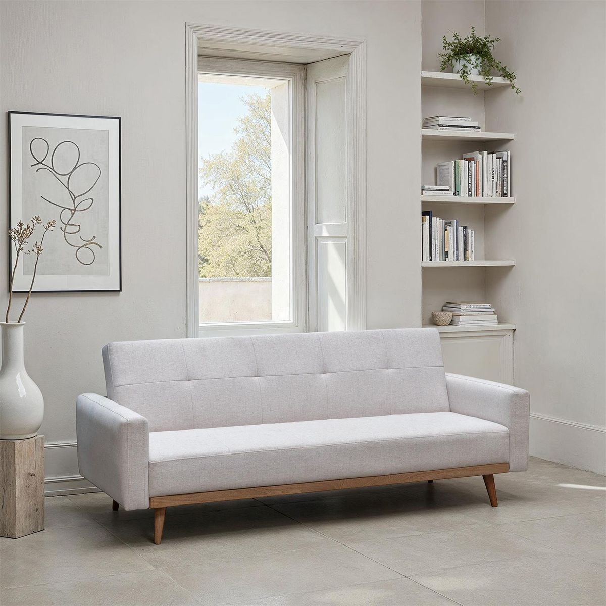 ELITE LIVING - SOFA CAMA MARK MICROFIBRA MARFIL