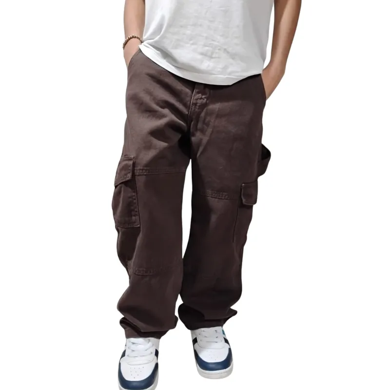 RAMBED - Pantalón Cargo Niño En Drill Con Cintura Ajustable
