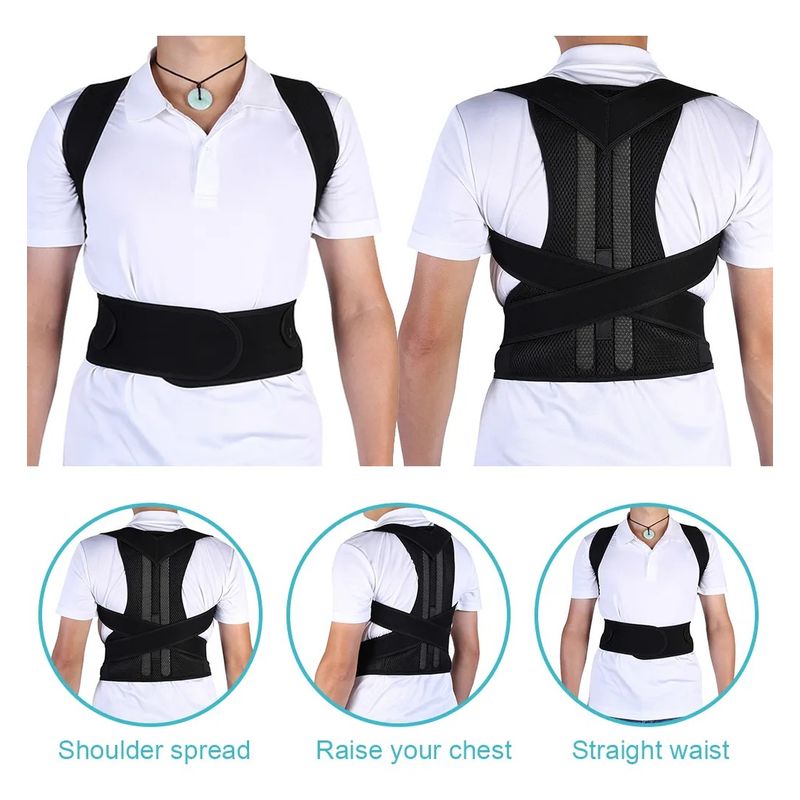 GENERICO - Faja Lumbar Soporte Para Espalda Y Cintura Corrector Postura
