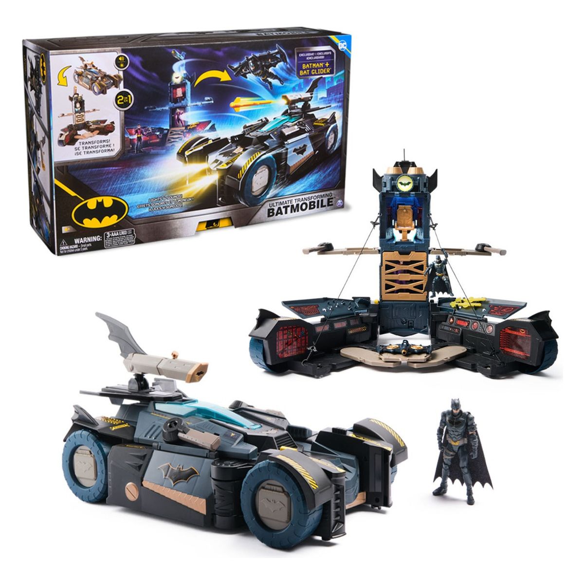SPIN MASTER - Vehículo Batimovil Transformable Dc Comics Batman Ultimate