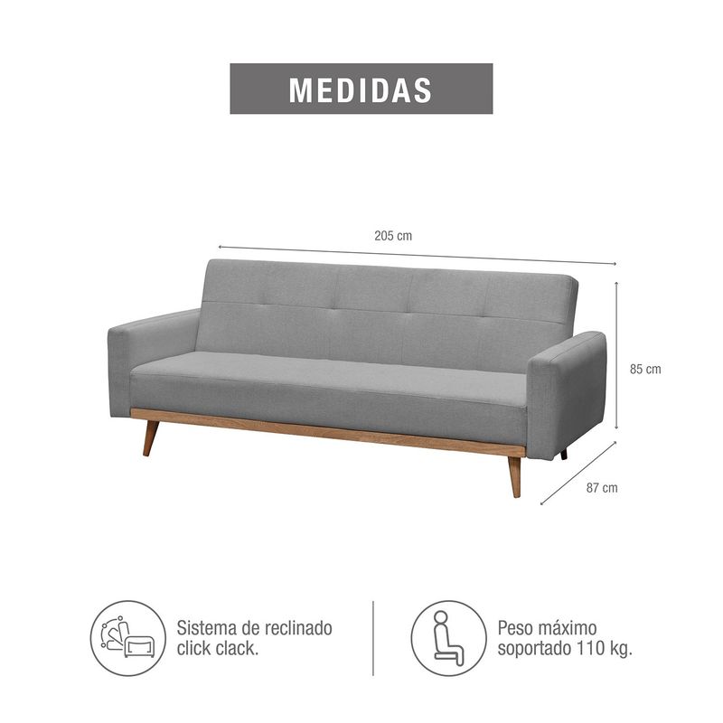 ELITE LIVING - SOFA CAMA MARK MICROFIBRA TAUPE