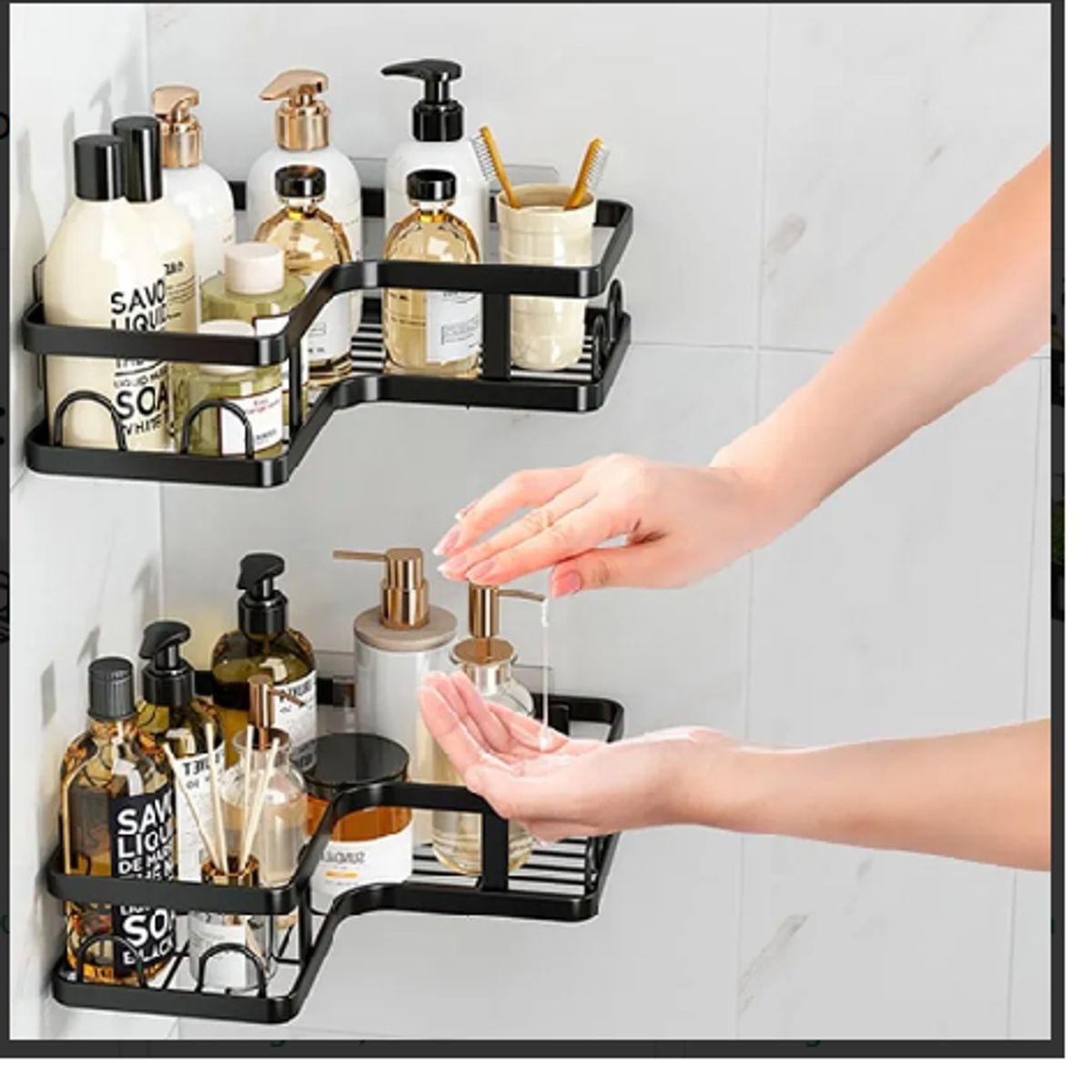 GENERICO - Organizador de Baño de Pared 5 Piezas BA-5PCS