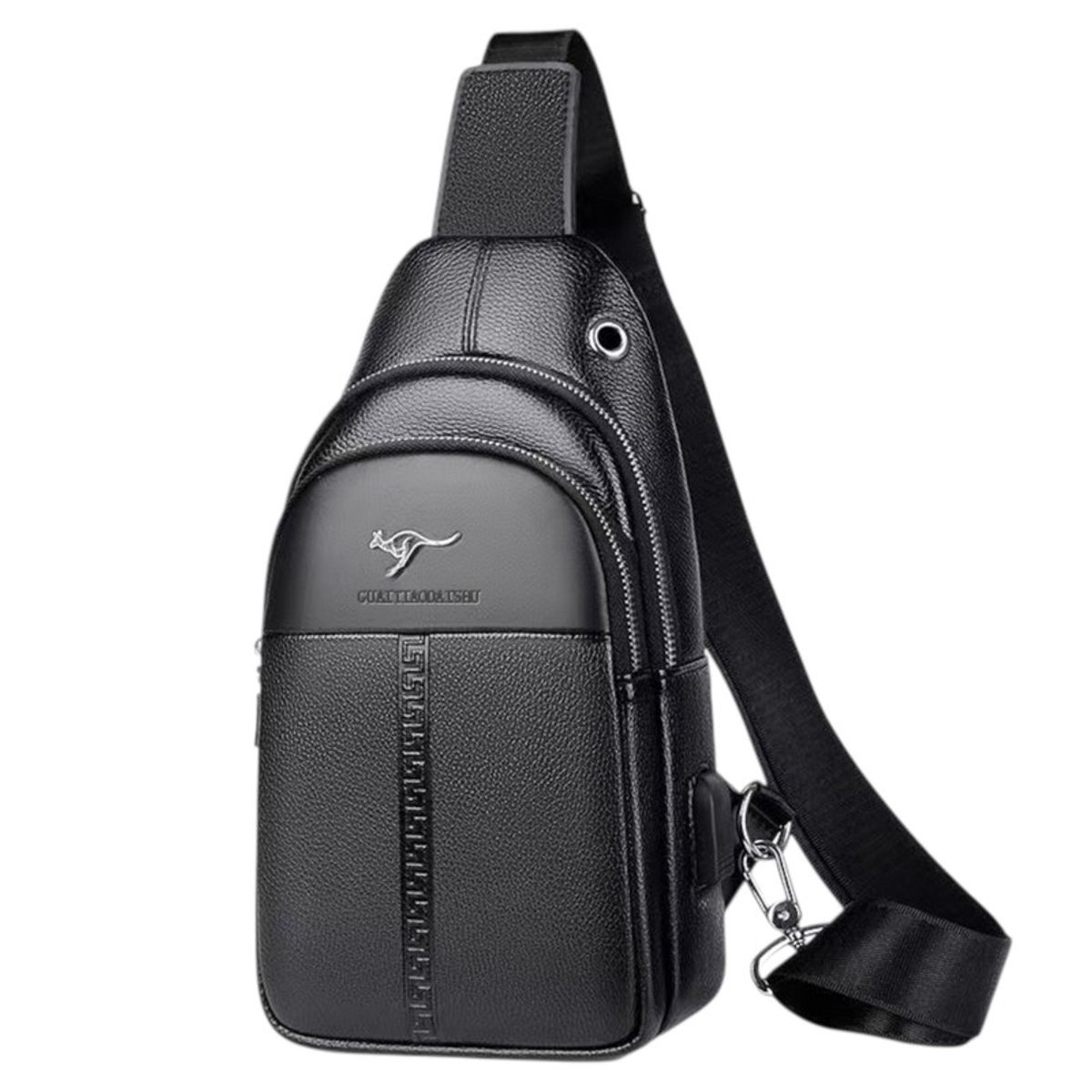 MULTIPLACE COLOMBIA - Bolso Manos Libres Tipo Pechera en Cuero Sintético para Hombre-