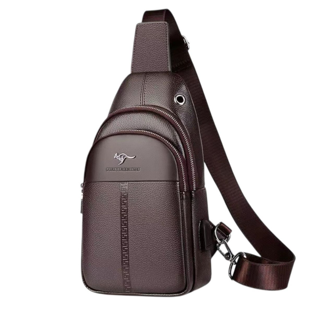 MULTIPLACE COLOMBIA - Bolso Manos Libres Tipo Pechera en Cuero Sintético para Hombre