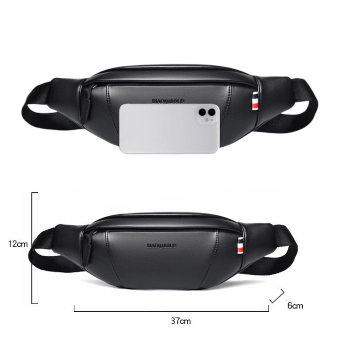 MULTIPLACE COLOMBIA - Canguro Manos Libres para Hombre en Cuero Sintético