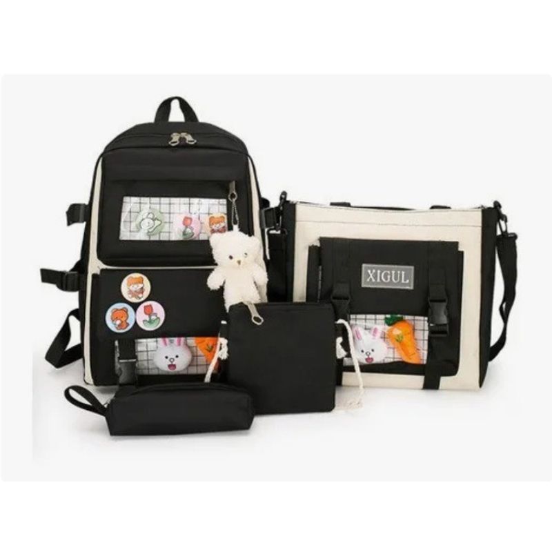 GENERICO - SET DE MOCHILA ESCOLAR 5 PIEZAS