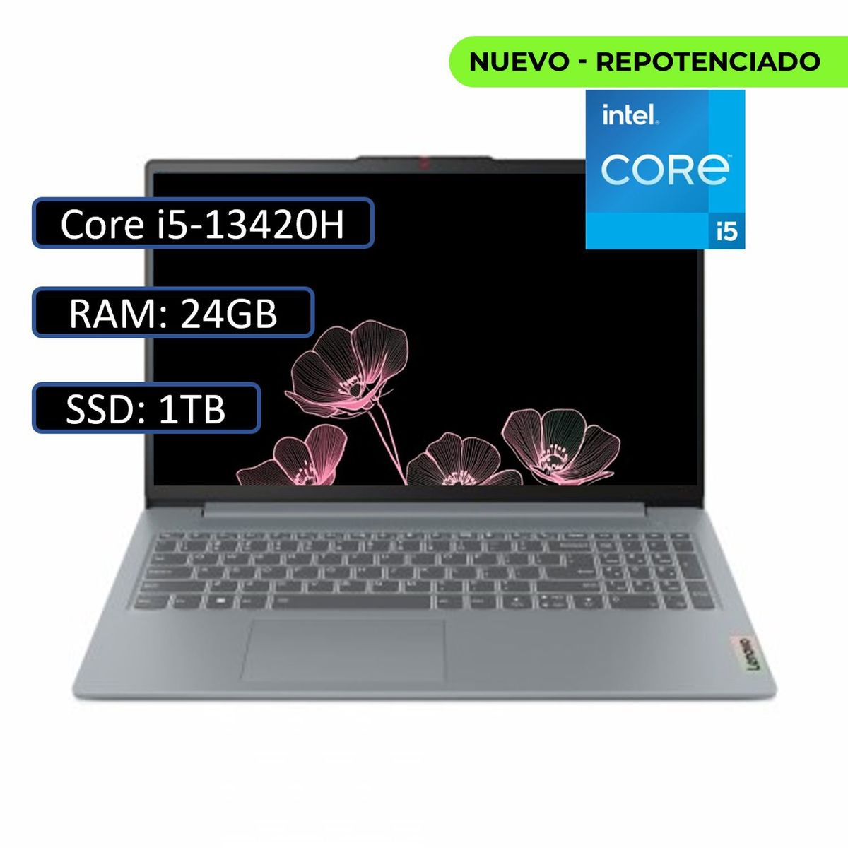 LENOVO - PORTATIL LENOVO SLIM INTEL CORE I5-13420H RAM 24GB SSD 1TB WIN11 HOME