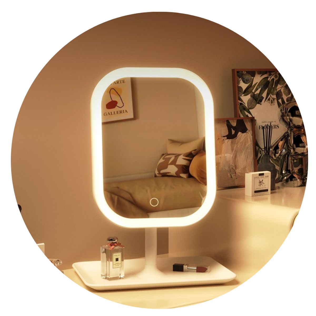 SPORT GLOBAL - Espejo con luz led recargable para maquillaje 3 en 1-