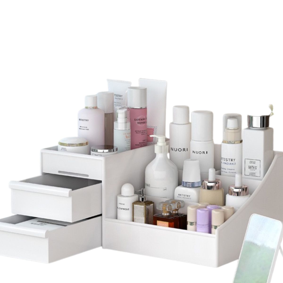 CRYSTAL - Organizador de Maquillaje y Cosméticos con Cajones