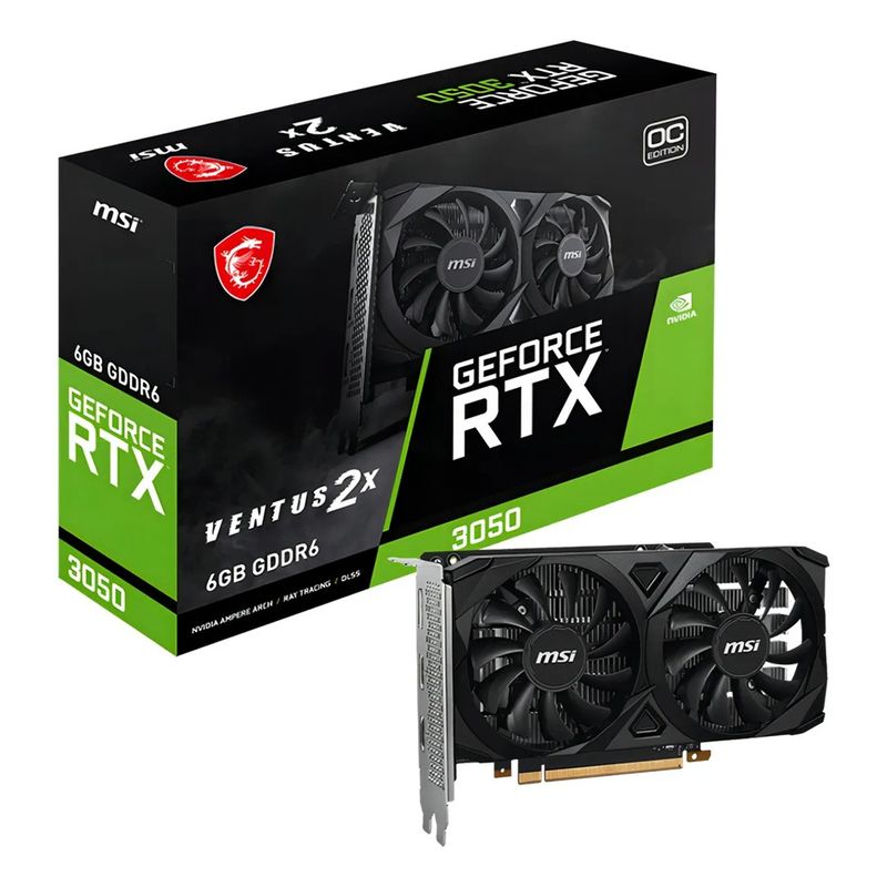 MSI - Tarjeta De Video Msi Geforce Rtx 3050 Ventus 2x 6g Oc