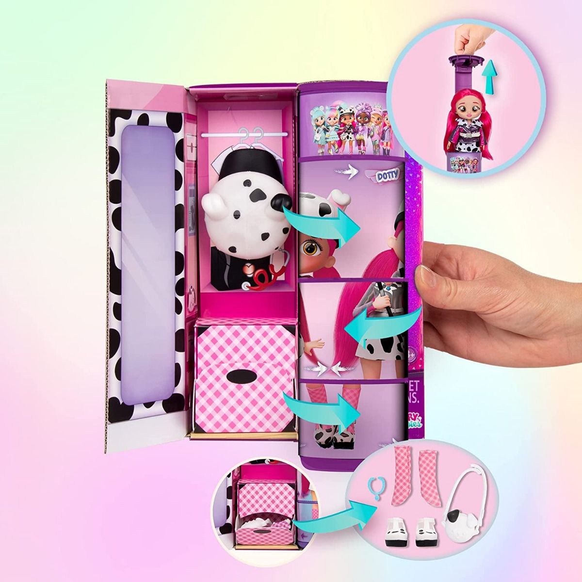 IMC TOYS - Cry Babies Bff Dotty Muñeca De Moda Con Más De 9 Sorpresas