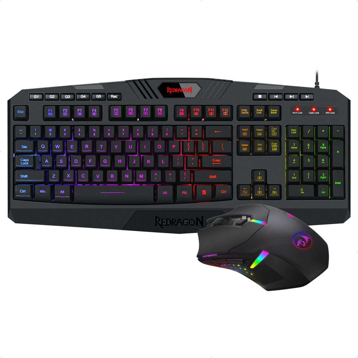 REDRAGON - Combo Gamer Redragon Teclado K503A RGB Esp + Mouse M601 RGB