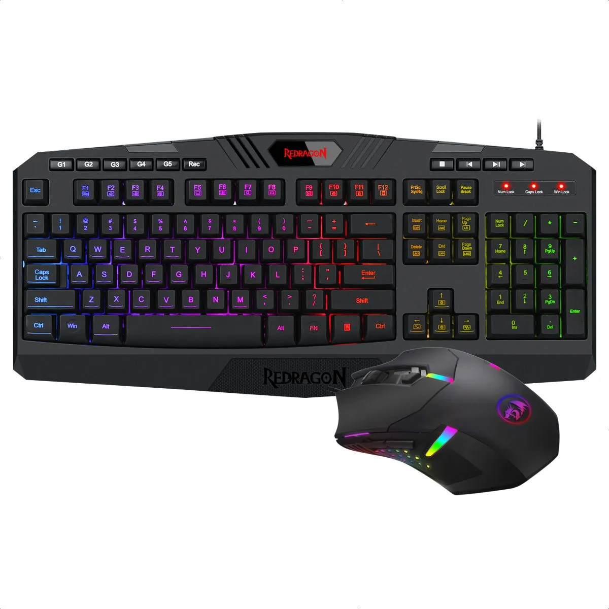 REDRAGON - Combo Gamer Redragon Teclado K503A RGB Esp + Mouse M601 RGB