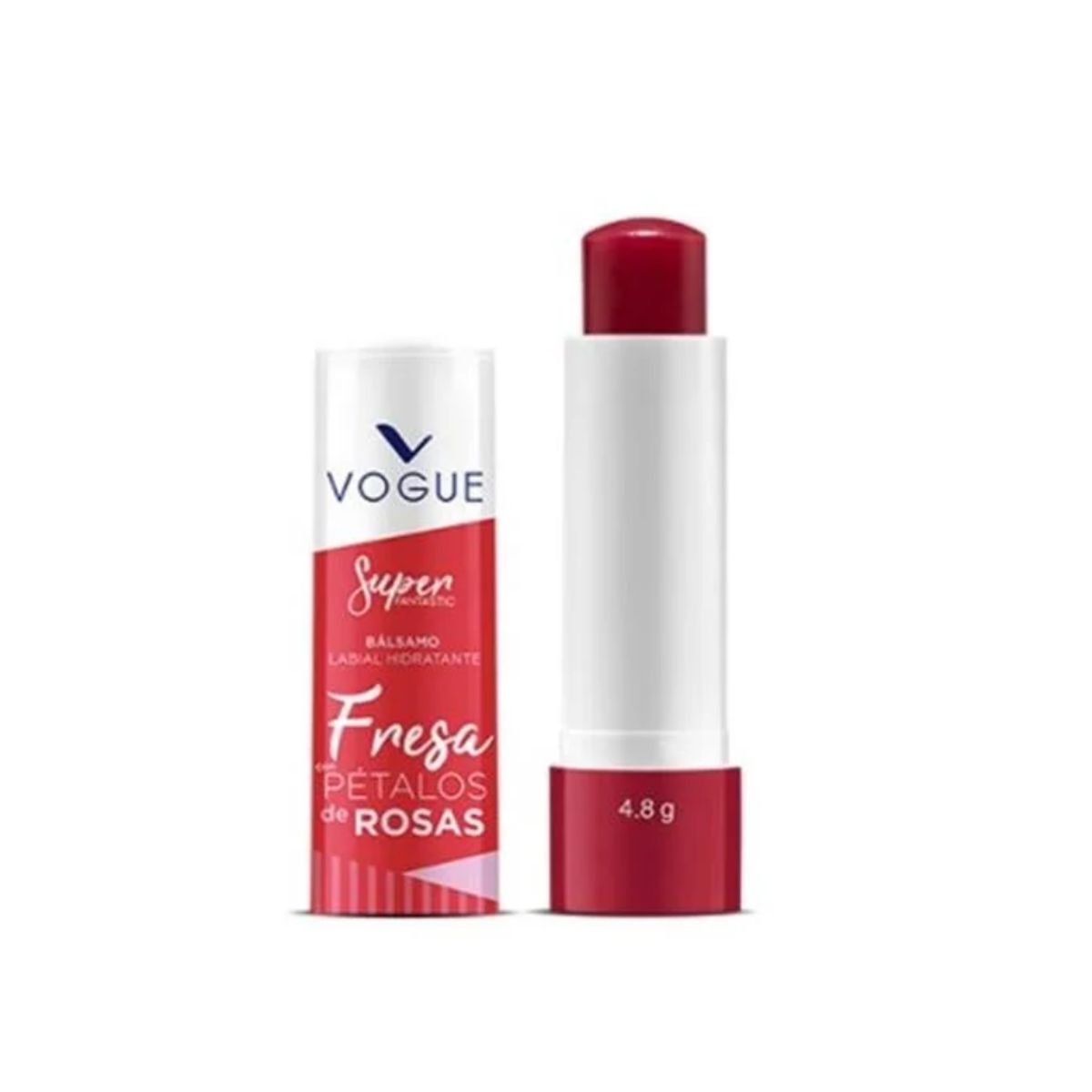 VOGUE - Bálsamo Labial Kiss My Lips Fresa Con Petalos De Rosas 4g