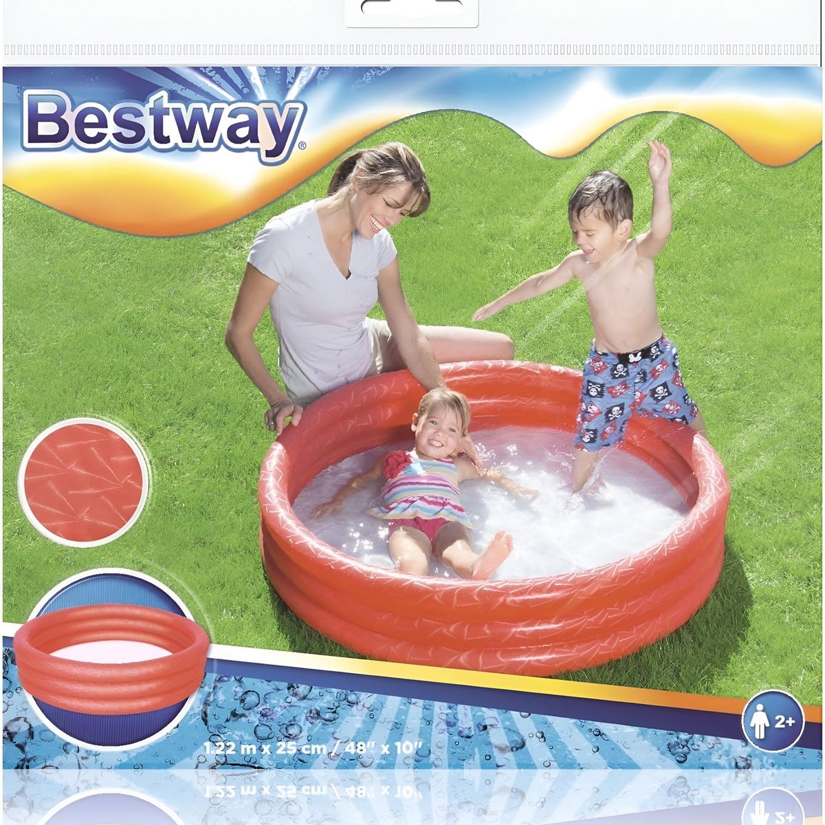 BESTWAY - Piscina Inflable Redonda Bestway 51025 140litros