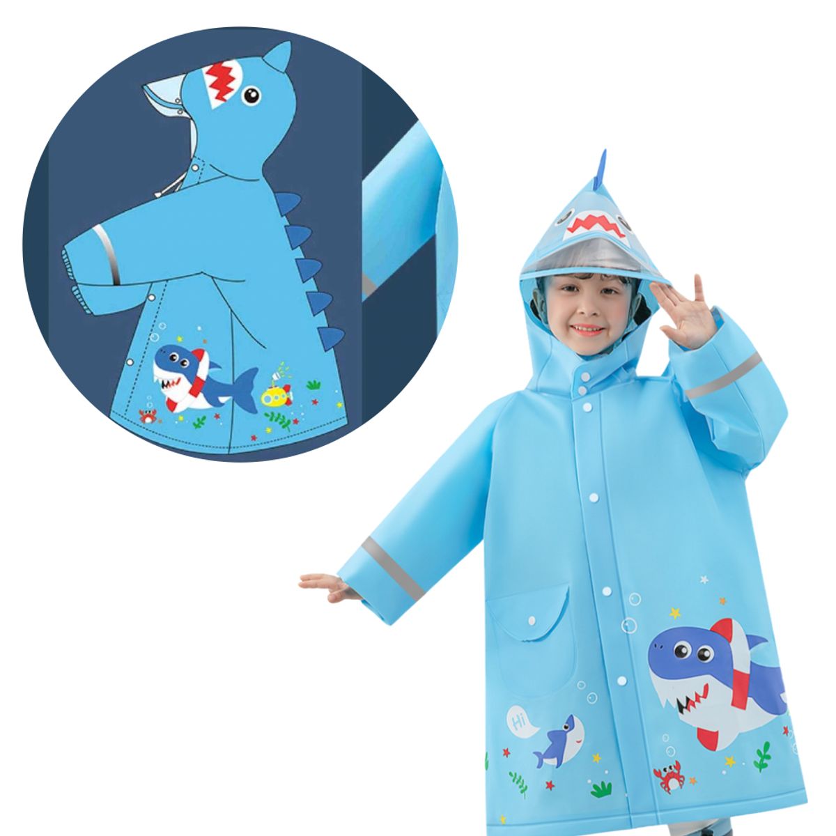 MULTIPLACE COLOMBIA - Capa impermeable para lluvia para niños importada fina de alta calidad-